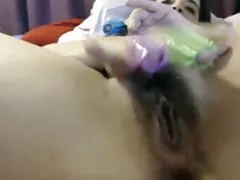 Thủ dâm nghiệp dư lông pussy