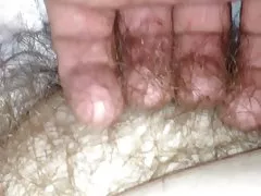 Cọ xát wifes mềm bụng, lông pussy